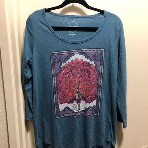 PRICE DROP LUCKY BRAND Peacock Long Sleeve Tee